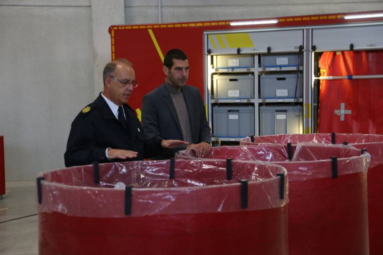 Erste Eindrücke aus dem just in Betrieb genommenen neuen Standort für Logistik der Feuerwehr.